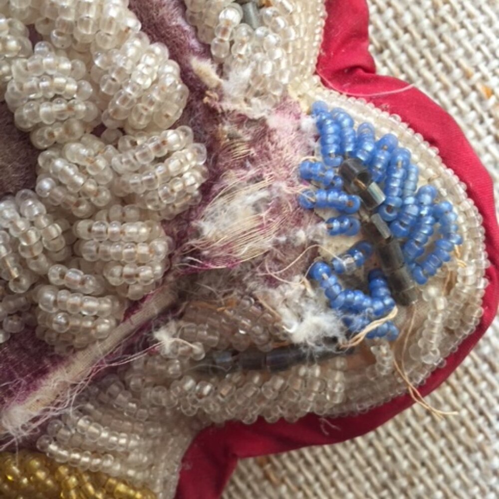 Beaded Vintage Pillow - Picture 3 of 3
